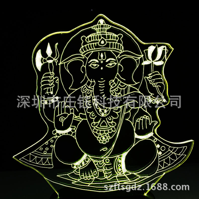 外貿新款法師七彩3D燈 LED亞克力視覺立體臺燈 觸摸USB供電3D臺燈工廠,批發,進口,代購