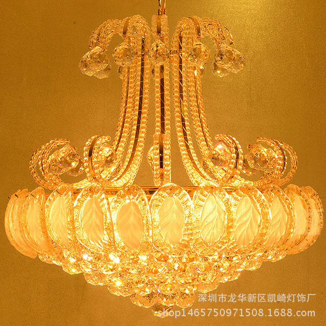 圓形金色客廳水晶吊燈飾大氣餐廳簡約現代LED吸頂燈具主臥室房間批發・進口・工廠・代買・代購