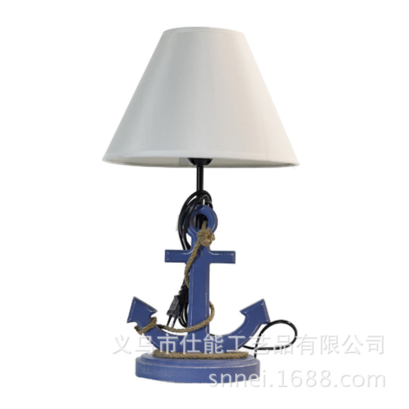 SDL0982海洋之心鐵錨臺燈 手工做舊地中海床頭燈 創意照明燈批發・進口・工廠・代買・代購