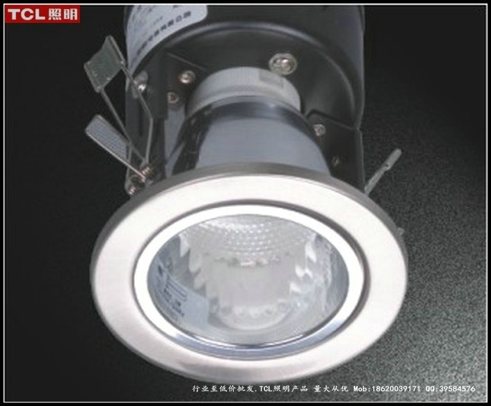 至冰價批發TCL照明：鎳掃紋邊4寸E27直螺筒燈 TCLMD-40E27PNSV批發・進口・工廠・代買・代購