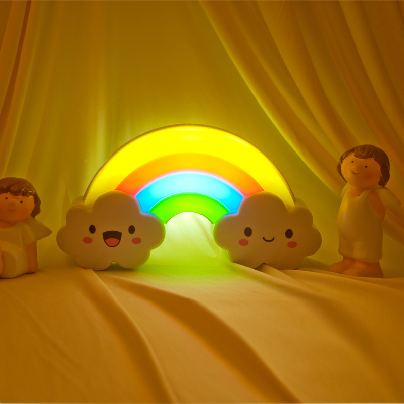 2014新品 彩虹燈 LED 小夜燈 床頭燈 小夜燈墻貼 義烏小夜燈工廠,批發,進口,代購