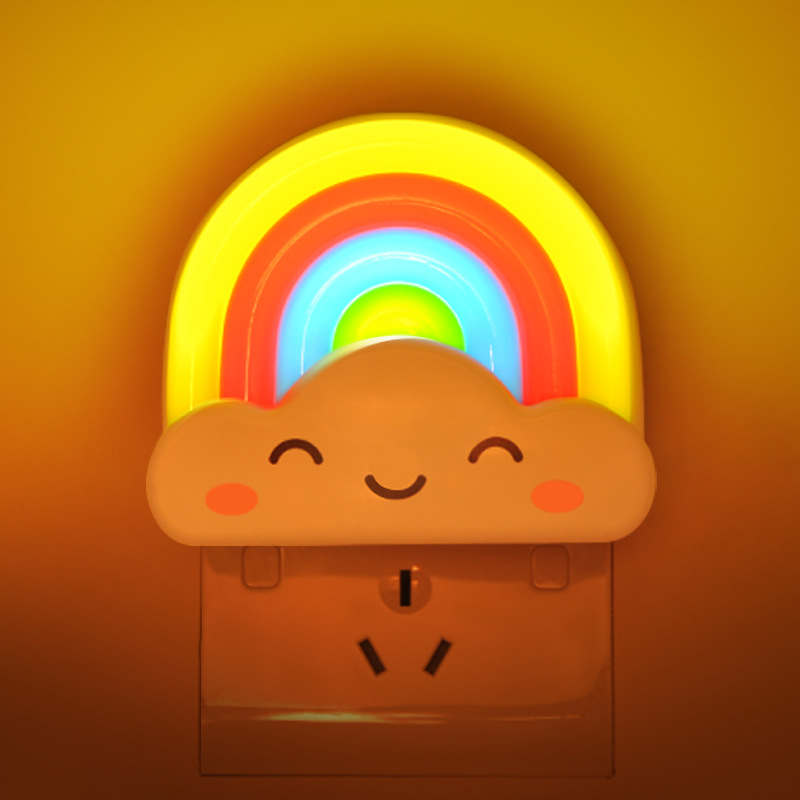 彩虹小夜燈光控床頭燈臥室插電夜晚光控嬰兒喂奶燈工廠,批發,進口,代購