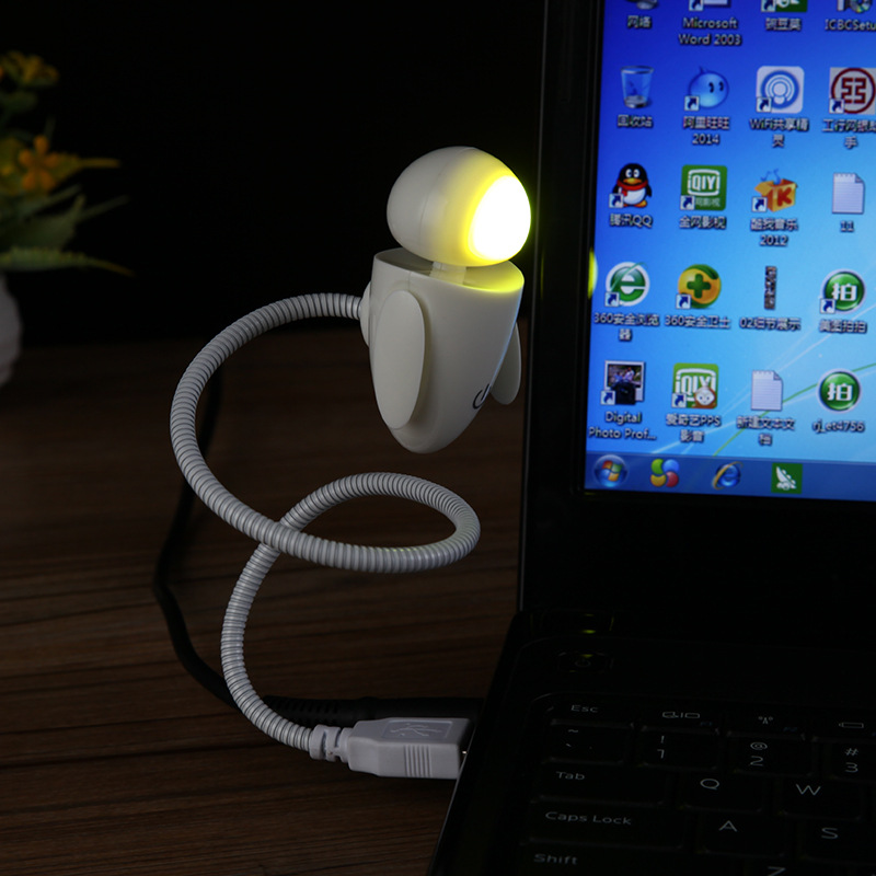 廠傢直銷批發 機器娃USB小夜燈 筆記本電腦鍵盤燈 觸控LED 禮品燈批發・進口・工廠・代買・代購