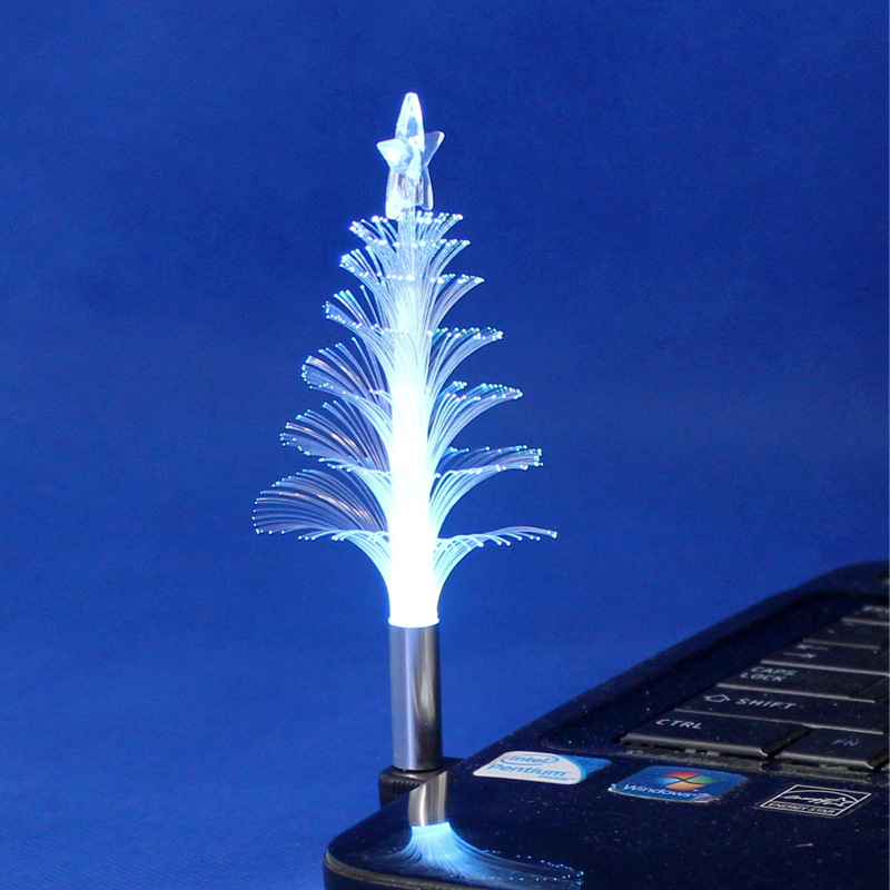 工廠供應 七彩光纖聖誕樹 USB小夜燈 螺旋形光纖樹樹 聖誕節禮品批發・進口・工廠・代買・代購