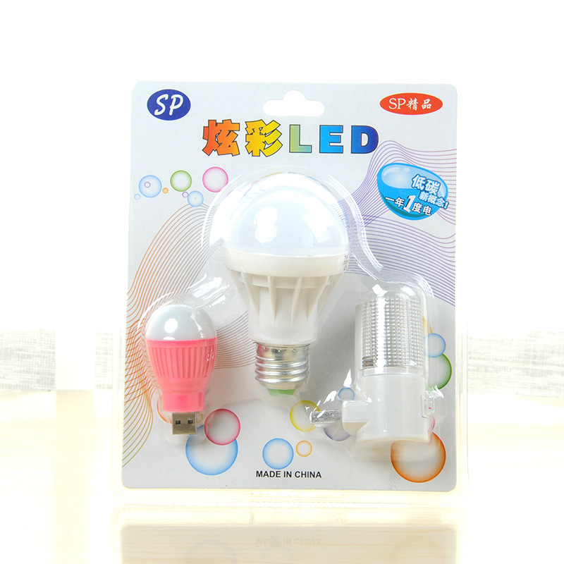 LED燈泡套裝批發螺口USB介面小燈泡節能裝飾小夜燈三個裝廠傢直銷批發・進口・工廠・代買・代購