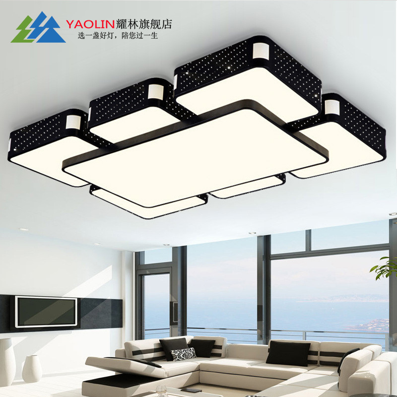 led吸頂燈現代大氣天空之城長方形客廳燈臥室燈燈具燈飾廠傢直銷批發・進口・工廠・代買・代購