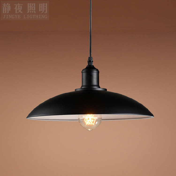 美式鄉村oft復古工業風餐廳吧臺咖啡廳倉庫發廊創意鐵藝鍋蓋吊燈批發・進口・工廠・代買・代購