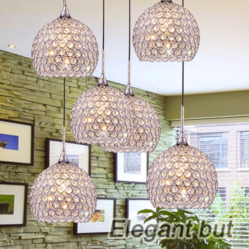 創意鐵藝圓形LED水晶吊燈客廳餐廳燈具臥室燈現代簡約吊燈批發·批發・進口・工廠・代買・代購