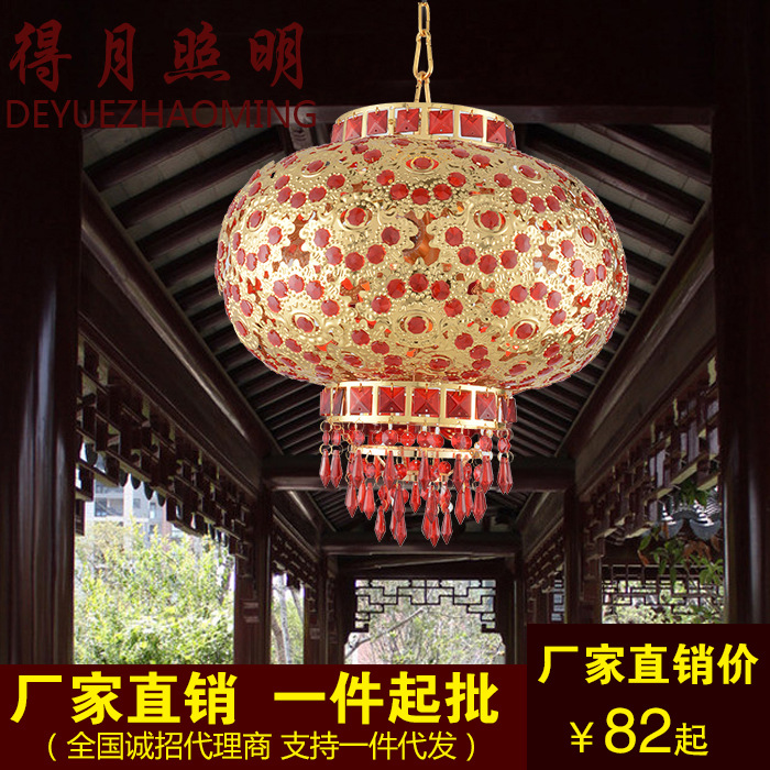 廠傢直銷 結婚喜慶水晶燈籠 可旋轉新年福字陽臺水晶燈籠工廠,批發,進口,代購