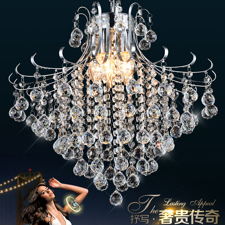 歐式LED水晶燈吊燈溫馨浪漫臥室客廳燈簡約現代餐廳書房大氣燈飾工廠,批發,進口,代購