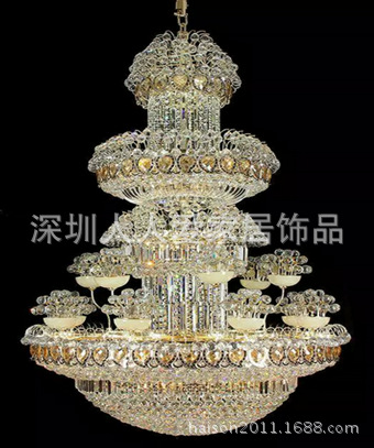 訂製水晶大吊燈大堂吊燈酒店吊燈水晶吊燈圓型吊燈工廠,批發,進口,代購