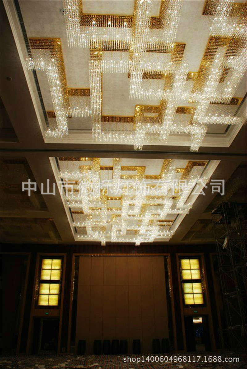 定做大型別墅水晶燈LOGO標燈會所吊燈酒店工程大廳燈售樓部沙盤燈批發・進口・工廠・代買・代購