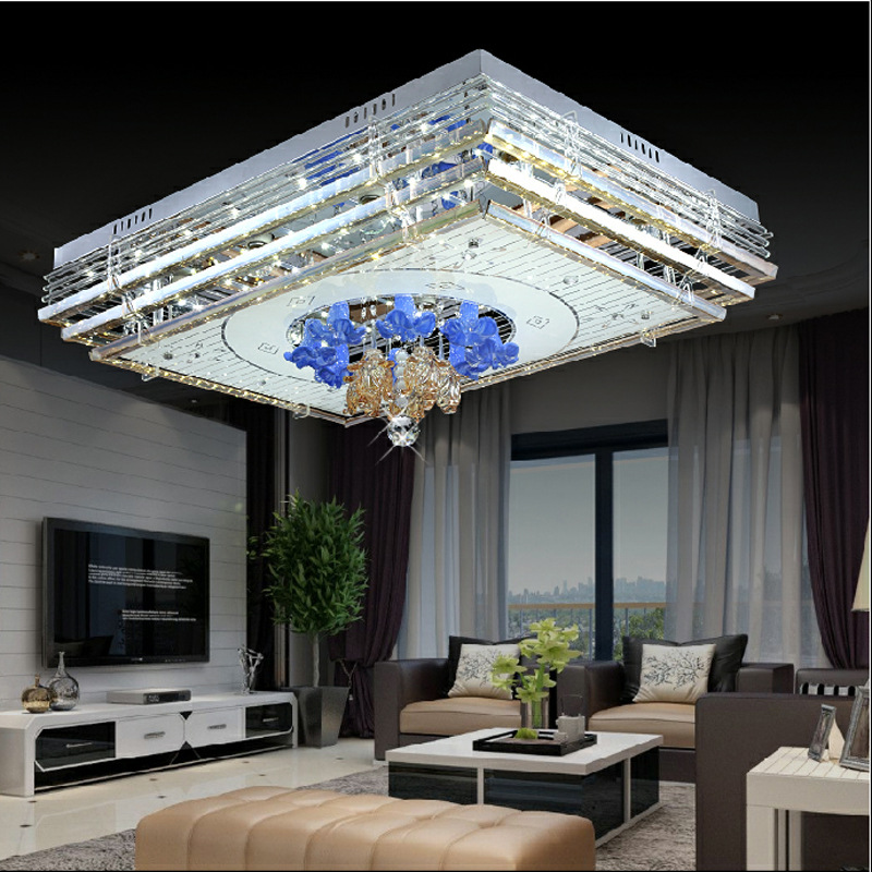 現貨批發長方形水晶燈 LED水晶燈吸頂燈客廳臥室燈具餐廳燈8022工廠,批發,進口,代購