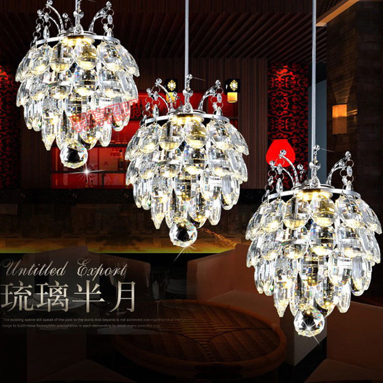 簡約現代高檔水晶餐吊燈餐廳led水晶吊燈酒店吧臺等餐吊燈C4001工廠,批發,進口,代購