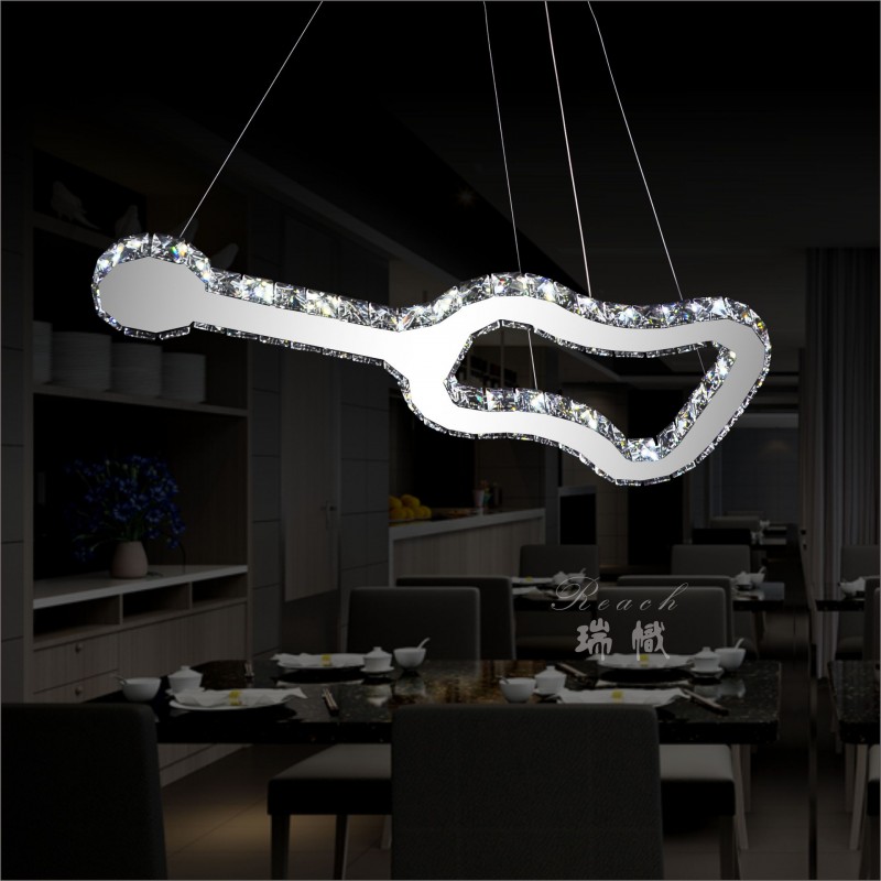 不銹鋼LED吊燈 現代簡約水晶燈 異形燈小提琴 現代吊燈 廠傢批發工廠,批發,進口,代購