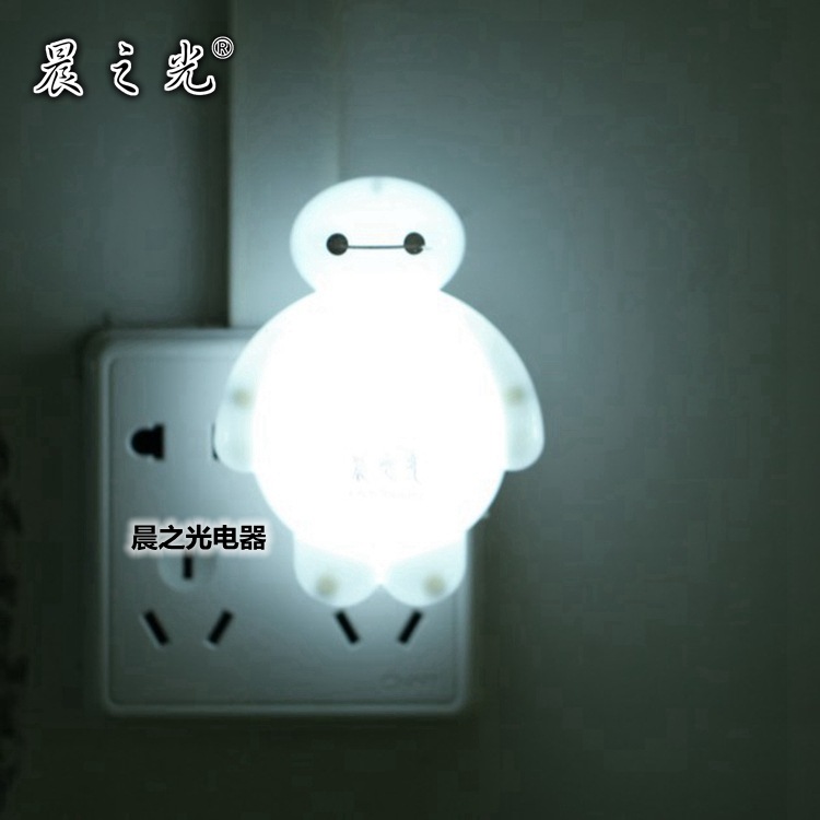 廠傢直銷 創意卡通大白大綠小夜燈 插電帶開關床頭燈夜市地攤熱銷工廠,批發,進口,代購