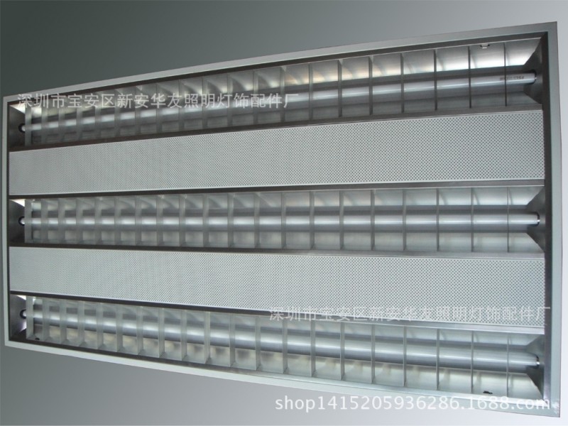 廠傢供應暗裝燈盤 T5 1.2米 3*28W 格柵燈盤 亞光鋁工廠,批發,進口,代購