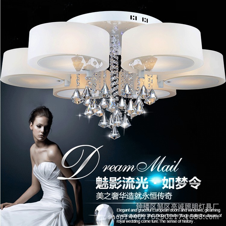 創意現代簡約led溫馨浪漫水晶吊燈具客廳吸頂燈臥室餐廳燈飾燈工廠,批發,進口,代購