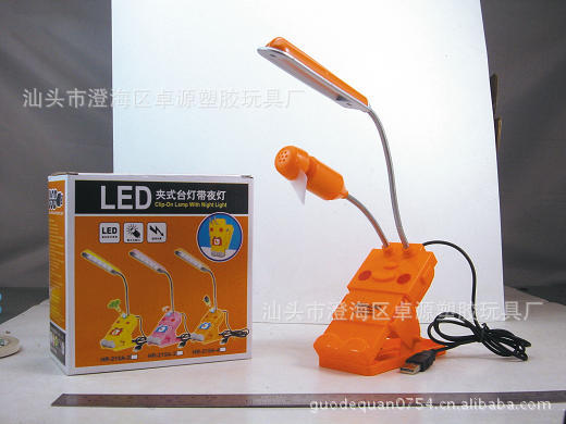 供應多功能夾子臺燈帶風扇 筆筒臺燈帶KT貓 花夜燈工廠,批發,進口,代購