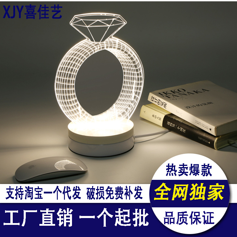 3d立體小夜燈時尚創意臺燈小黃人臺燈led臺燈結婚禮物臺燈工廠,批發,進口,代購