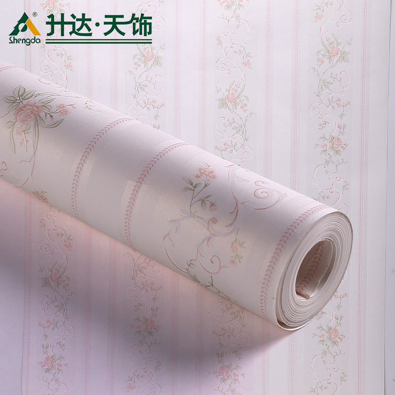 無紡佈墻紙STW206023  簡歐風格  升達天飾墻紙 珠光花紋 高品質工廠,批發,進口,代購