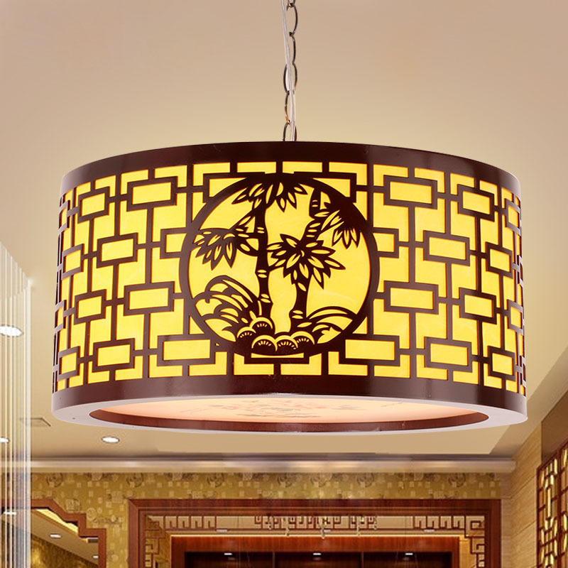 現代中式吊燈復古木藝羊皮燈餐廳燈溫馨酒店會所工程燈 廠價直銷工廠,批發,進口,代購
