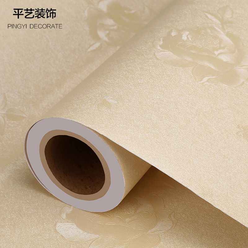 廠傢直銷批發PVC環保墻貼 墻紙 自黏 防潮防水臥室裝修花卉壁紙工廠,批發,進口,代購