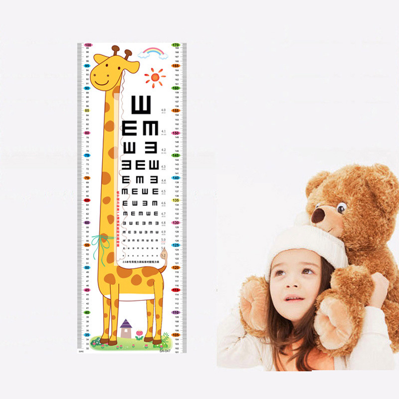 經典長頸鹿款 韓國兒童房臥室 幼兒園卡通身高尺貼紙 身高貼批發工廠,批發,進口,代購