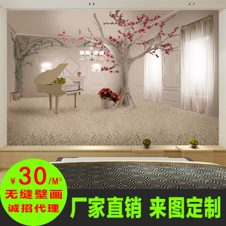 歐式風格3D大型壁畫臥室客廳沙發電視背景墻壁紙咖啡廳休閒吧墻紙批發・進口・工廠・代買・代購