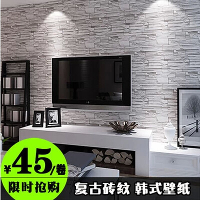 復古仿磚墻紙 客廳電視背景墻紙 PVC墻紙 酒店工程墻紙批發・進口・工廠・代買・代購