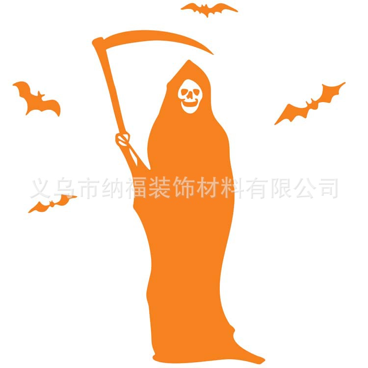 萬聖節墻貼 櫥窗貼魔鬼幽靈玻璃貼店鋪商鋪商場賣場節日貼紙 K742批發・進口・工廠・代買・代購