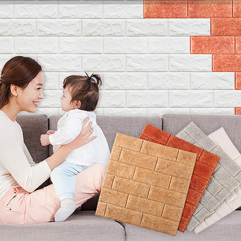 新款磚紋3d立體墻貼韓國進口電視背景壁紙墻紙壁紙泡沫裝修自黏工廠,批發,進口,代購