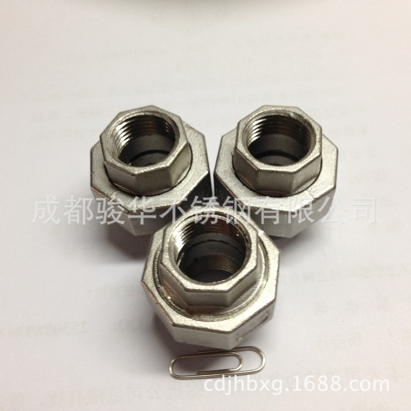 304316不銹鋼絲扣螺紋活接由任內絲直接彎頭三通接頭高品質保證工廠,批發,進口,代購