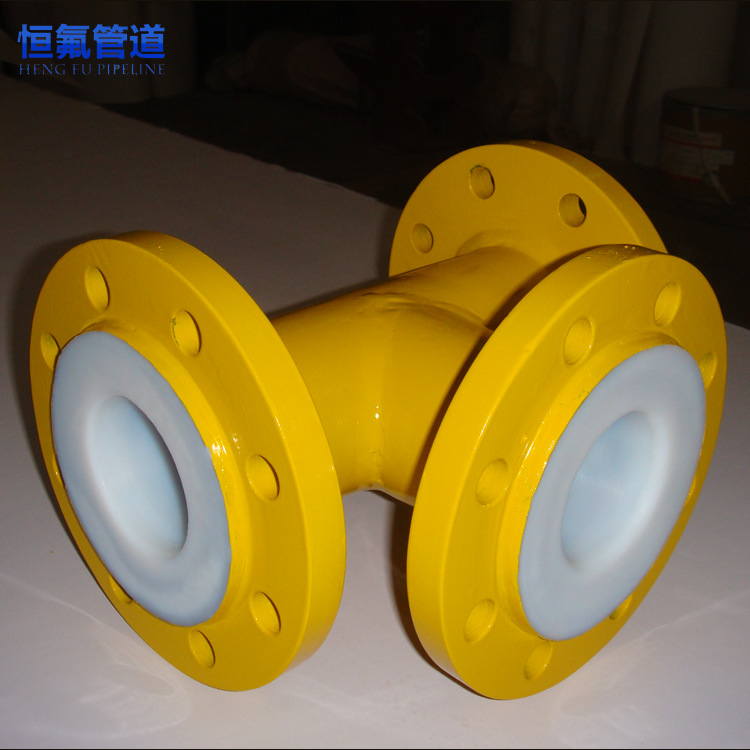 廠傢直銷 抗蠕變四氟三通 碳鋼+日本大金氟原料工廠,批發,進口,代購