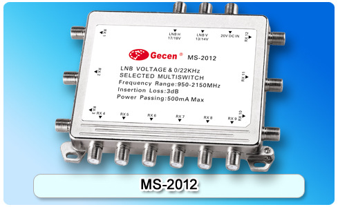 佳訊衛星信號多路開關二進十二出 MS-2012工廠,批發,進口,代購