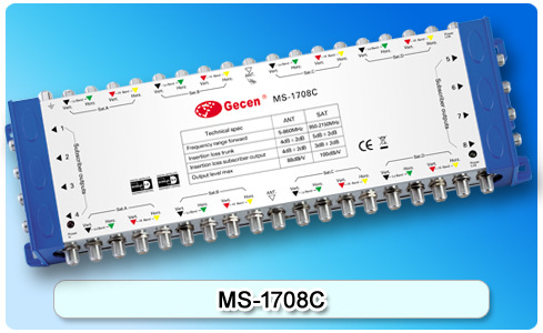 佳訊衛星信號多路開關十七進八出  MS-1708C工廠,批發,進口,代購