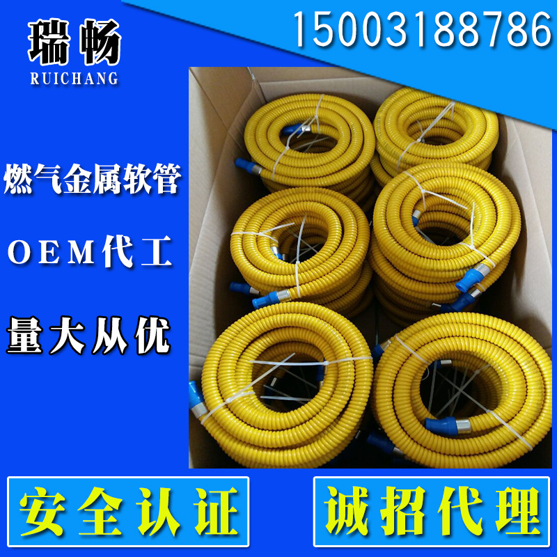 傢用燃氣煤氣天然氣金屬軟管防爆阻燃加粗加厚熱水器連接管道工廠,批發,進口,代購