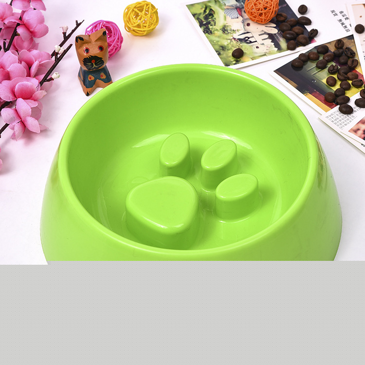 塑料狗狗緩食碗 助消化慢食狗碗 幼犬防噎止狗碗 個性狗印食具工廠,批發,進口,代購