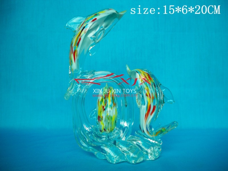 五顏六色玻璃海豚 時尚飾品 傢裝/辦公擺件  商務禮品  X-708批發・進口・工廠・代買・代購