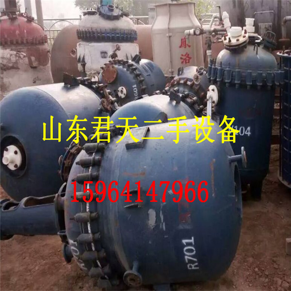 二手反應釜 3噸搪瓷電加熱反應釜 搪玻璃反應釜 蒸餾反應釜工廠,批發,進口,代購