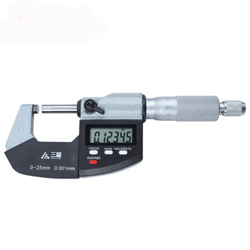 三量量具外徑數顯千分尺 電子分厘卡 0-25-50-75-100mm螺旋測微器工廠,批發,進口,代購