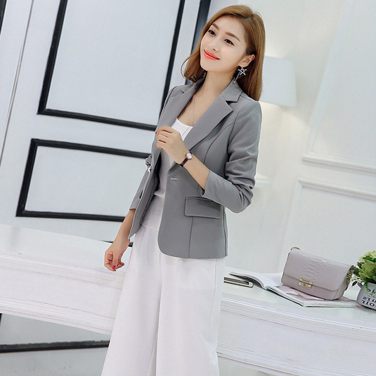 新款韓版小西服時尚小西裝女士修身職業休閒服長袖顯瘦女外套潮工廠,批發,進口,代購