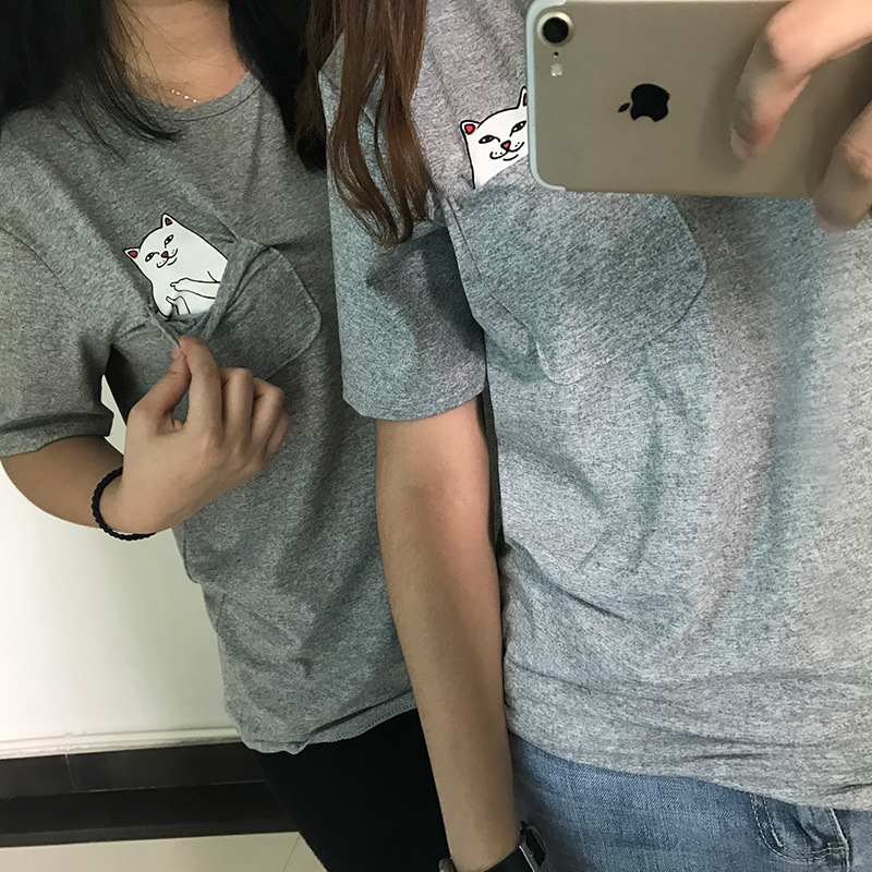 速賣通 夏季歐美卡通新款賤貓短袖修身T恤女淘寶爆款上衣女裝批發工廠,批發,進口,代購