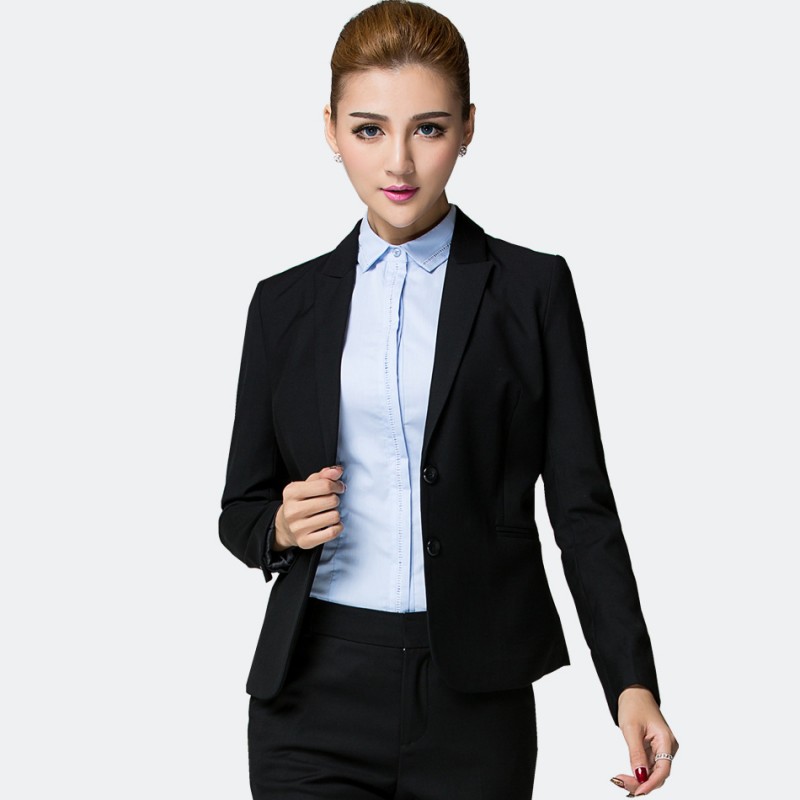 秋冬新款OL職業女裝韓版修身西裝商務休閒套裝西服女正裝工作服工廠,批發,進口,代購