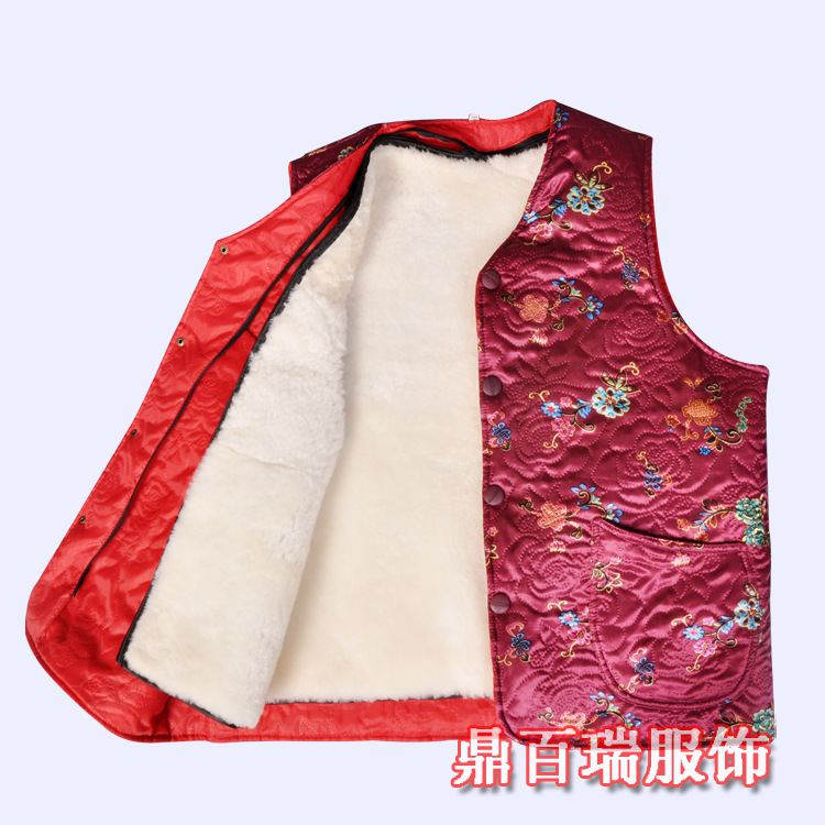 冬季加厚馬夾 真皮草坎肩背心 女士皮毛一體內膽加棉馬甲工廠,批發,進口,代購