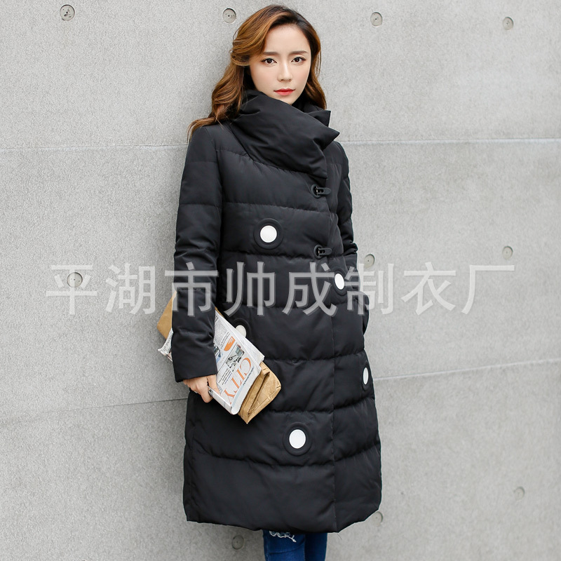 2016新款韓版羽絨衣女中長款 加厚 休閒修身保暖 90絨一件代發工廠,批發,進口,代購
