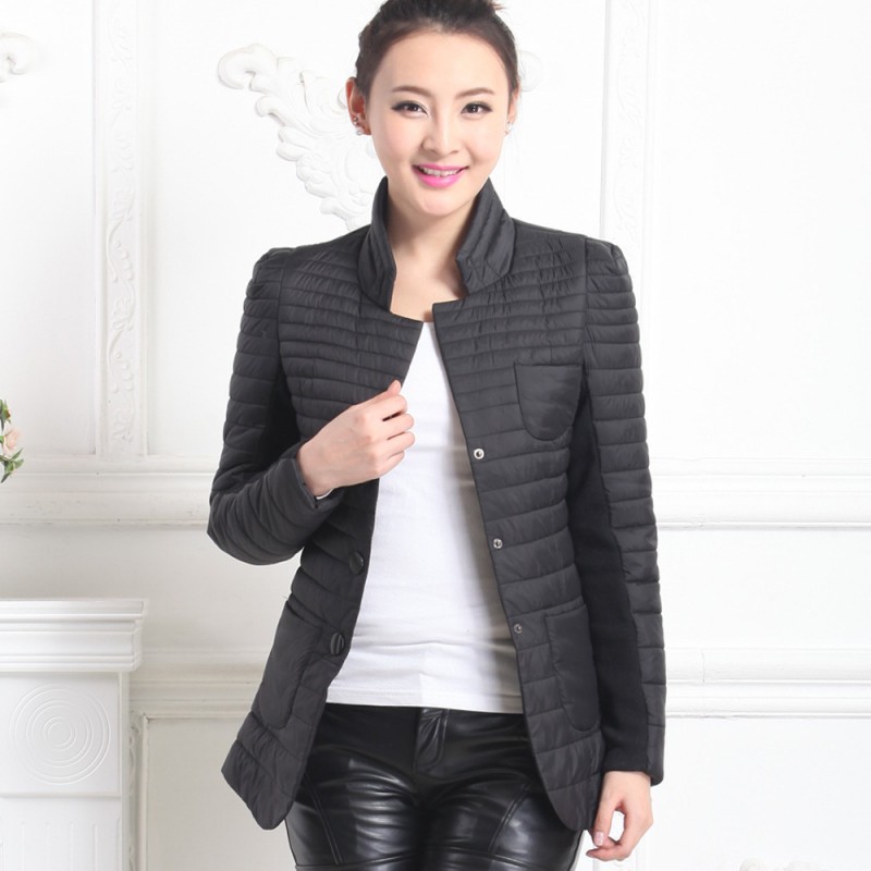 廠傢貨源女裝一件可代發休閒修身西裝領輕薄女士棉衣新款棉服批發批發・進口・工廠・代買・代購