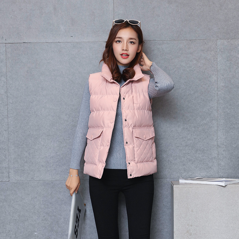 2016秋冬新款女羽絨棉服馬甲女短款修身顯瘦坎肩棉衣背心學生外套批發・進口・工廠・代買・代購
