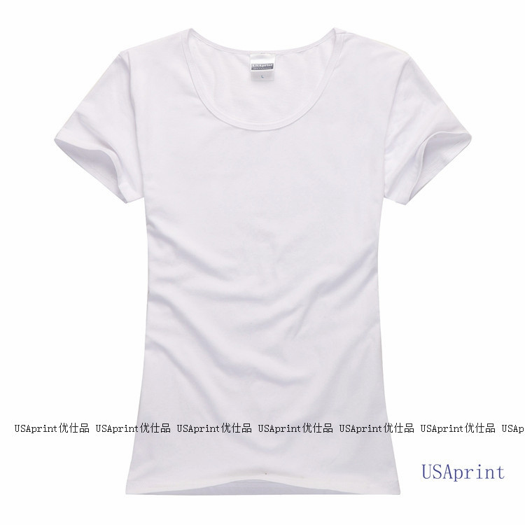 促銷！新款USAprint女裝圓領純色空白T恤 純棉萊卡 百搭20色5個碼批發・進口・工廠・代買・代購