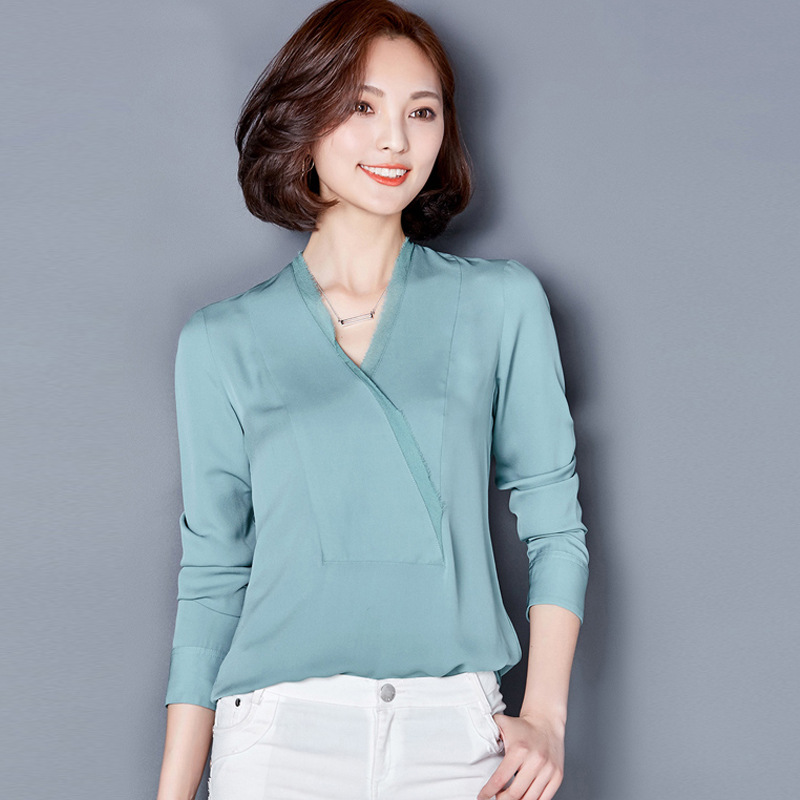 莉蘭秀人2016秋裝新品女裝歐美大牌真絲t恤女長袖真絲上衣打底衫工廠,批發,進口,代購